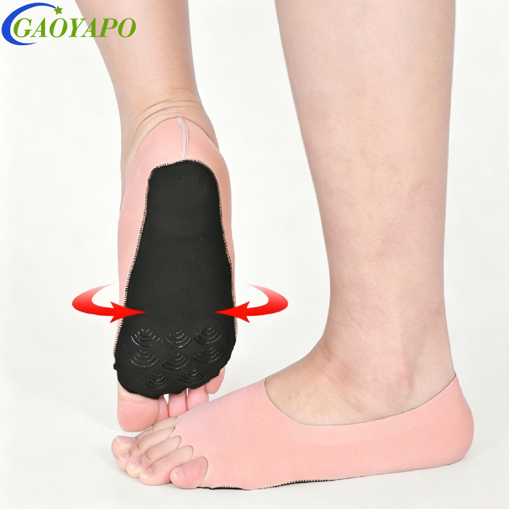 Pilates Yoga Barre - 1Pair Toeless Women Pilates Socks Non