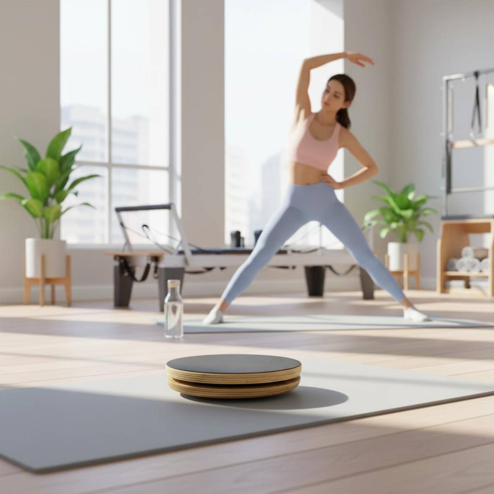 Pilates & Yoga Unleashed Studio Tuckahoe - 2 Pieces Wooden Pilates Disc Solid