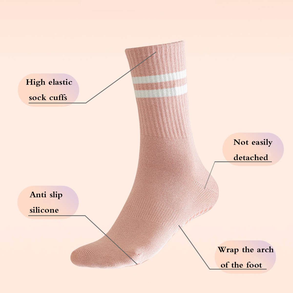 Pilates Socks with Grips for W – обзор и цена Pilates Yoga Barre