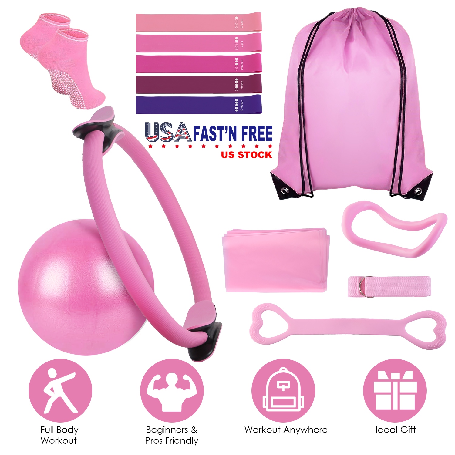 USA STOCK 14Pcs Pilates Ring E – обзор и цена Pilates Toning Ball