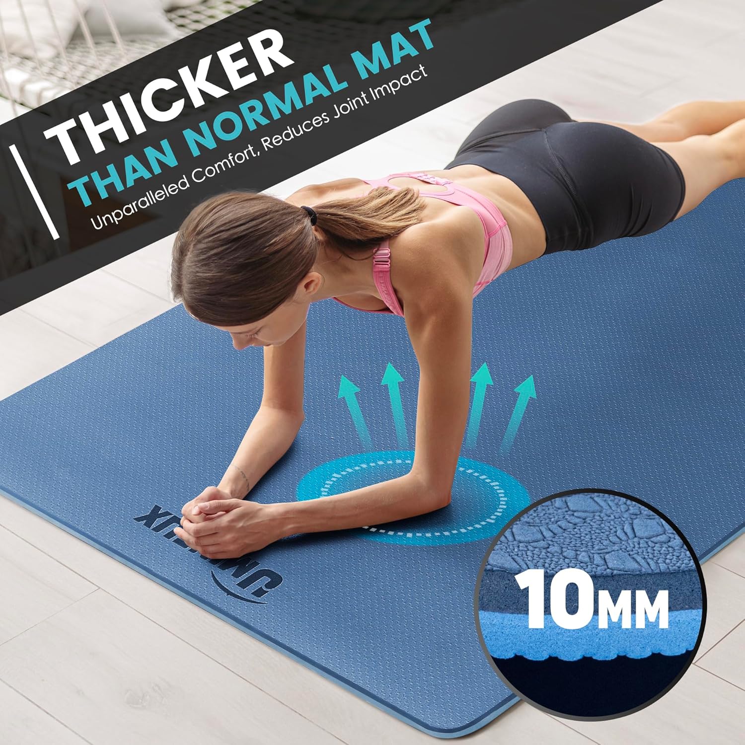 Large Yoga Mat 1/4 & 2/5 Inch  – обзор и цена Pilates Yoga Mat