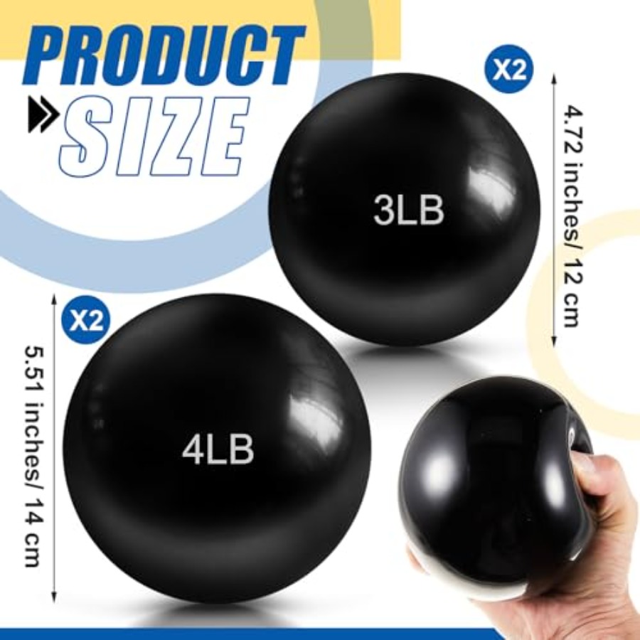 4 Pcs 2lb 3lb 3lb 4lb Weighted – обзор и цена Pilates Toning Ball