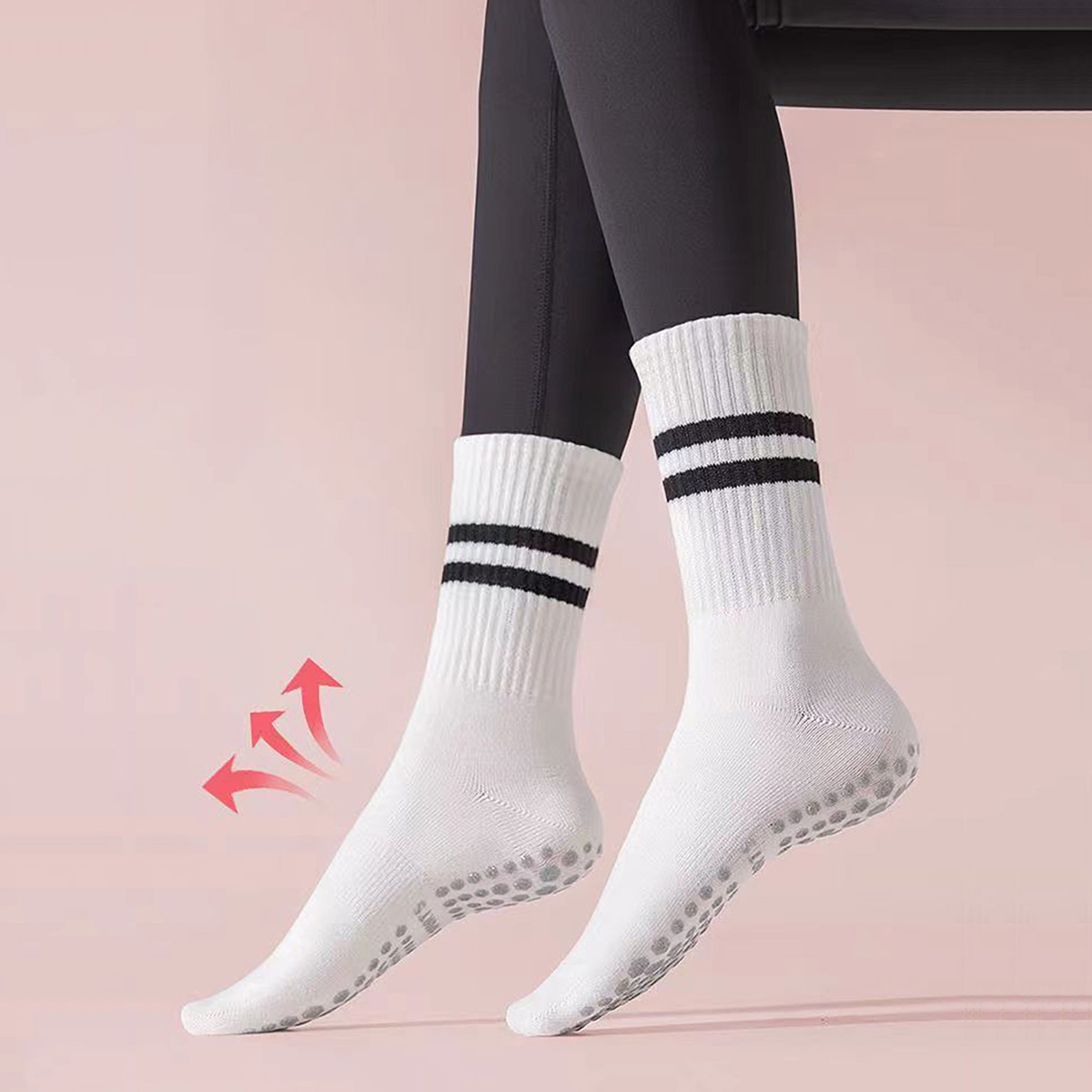 3 Pairs Long Yoga Socks with G – обзор и цена Pilates Yoga Barre