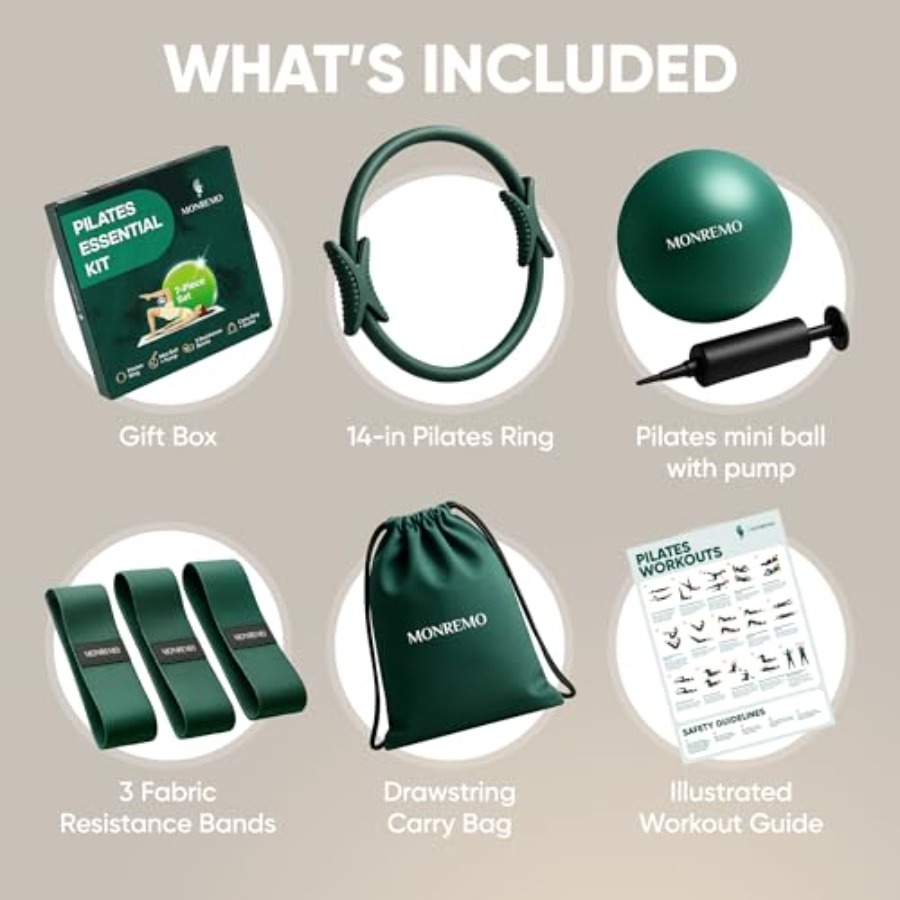 Pilates Home Workout Kit 7pc P – обзор и цена Pilates Toning Ball