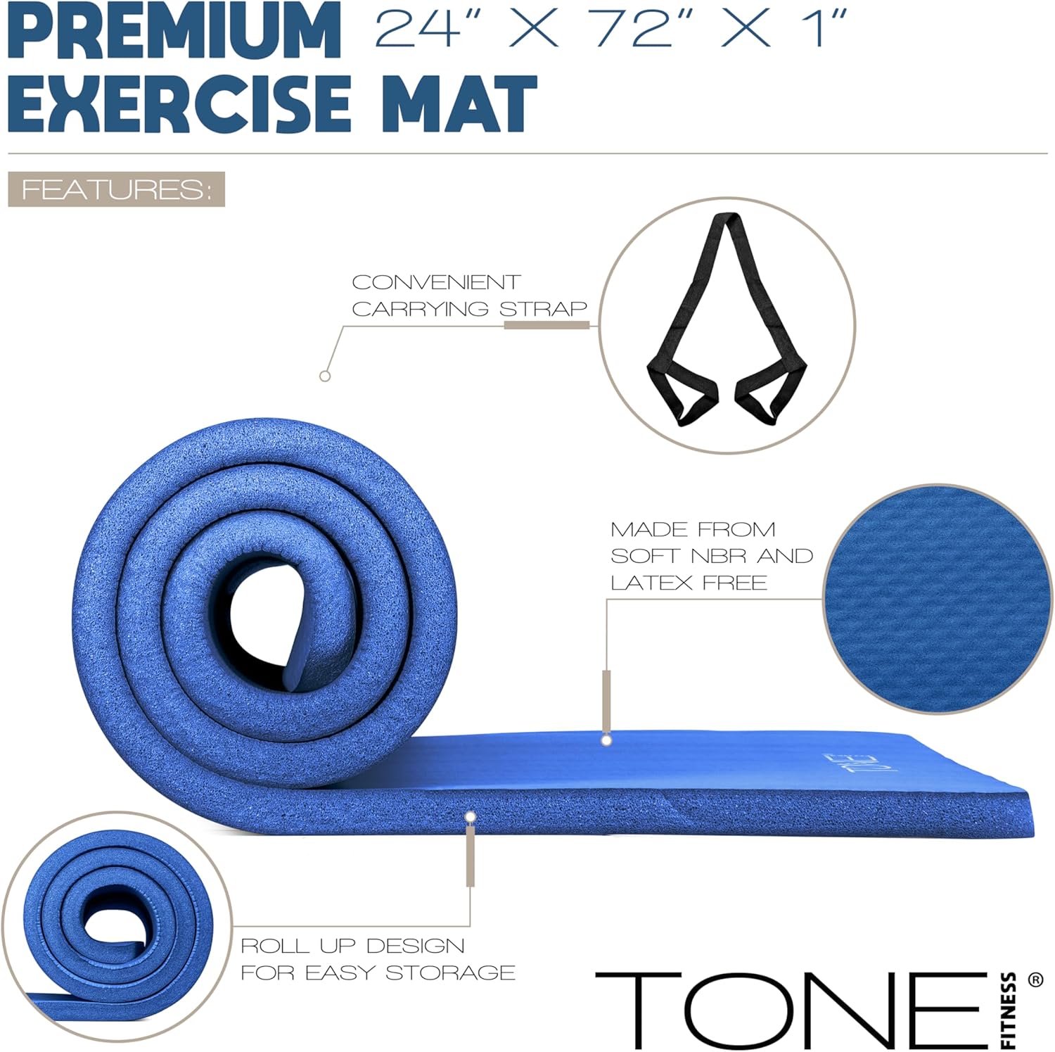 1-Inch Thick Yoga Mat, High-De – обзор и цена Pilates Yoga Mat